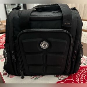 6 Pack Fitness Black Mini Meal Prep Gym Bag Organizer No CONTAINERS
